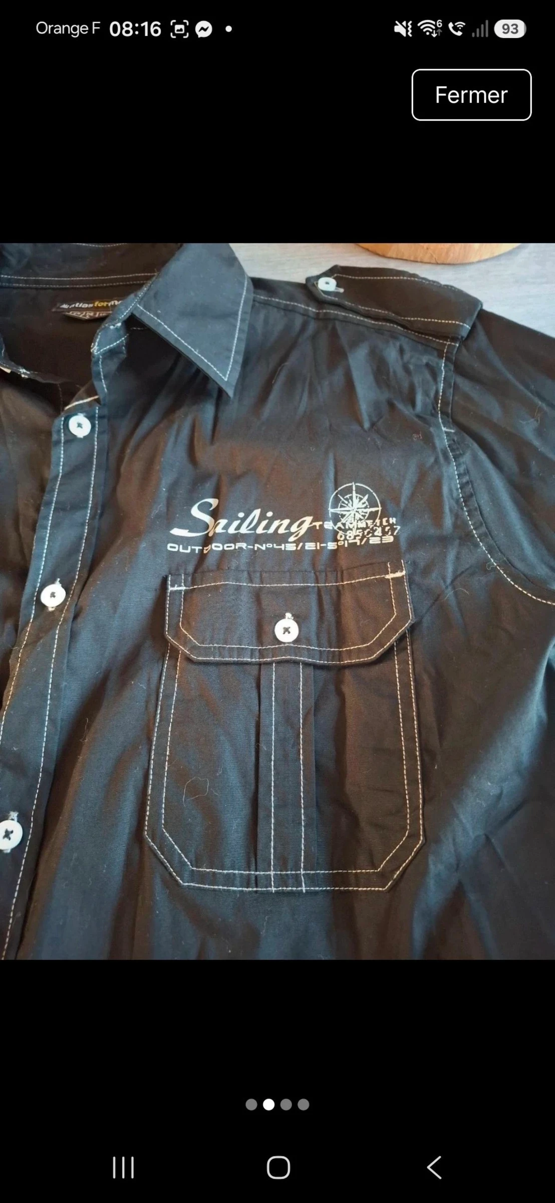 Camisa preta masculina tamanho 40 – photo 4